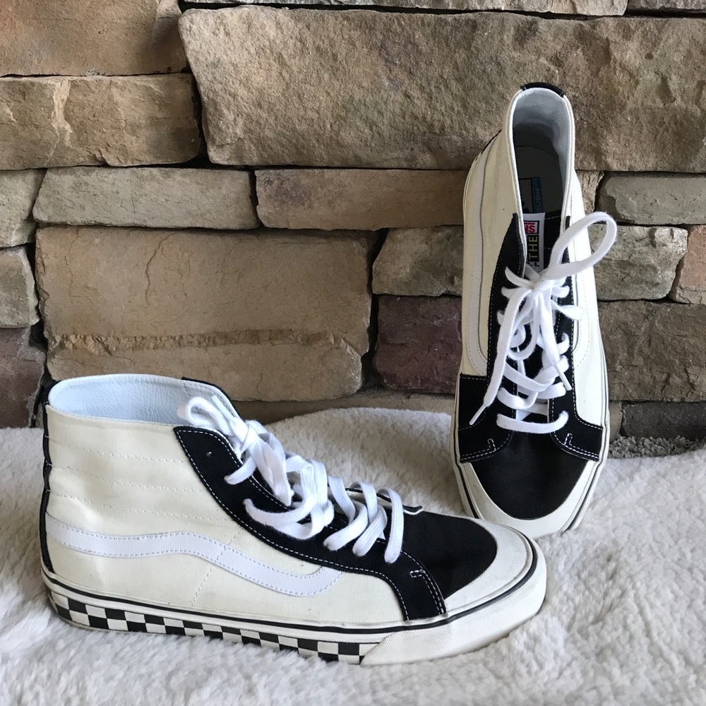 High Top Checkered Vans